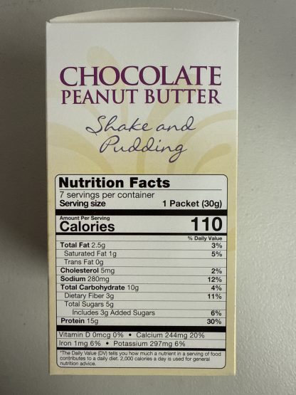 Chocolate Peanut Butter Shake/Pudding Packet - Image 2